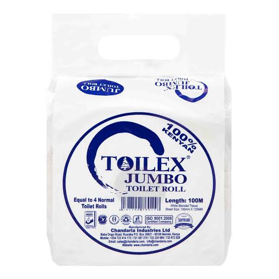 Toilex White Jumbo Toilet Roll