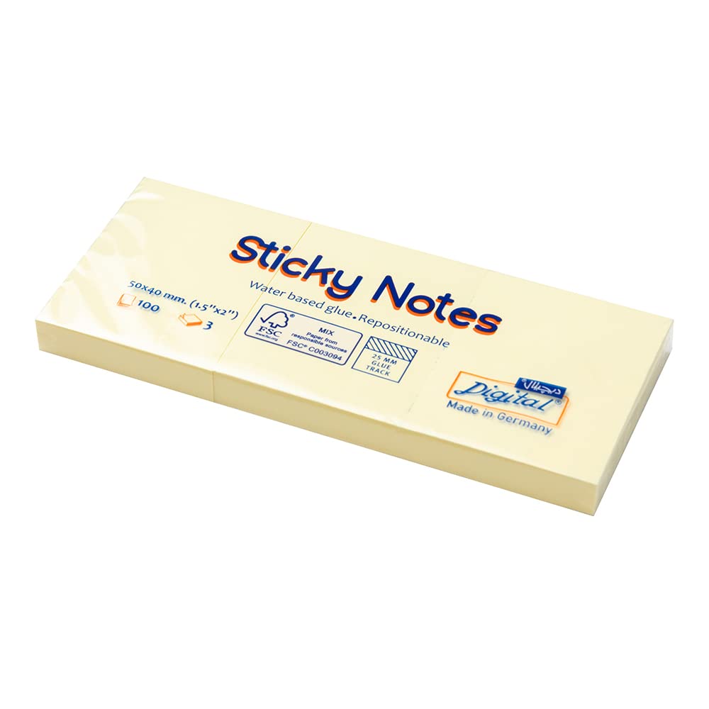 M&G Sticky Notes 100 Pieces 1.5X2 Inchy Yellow