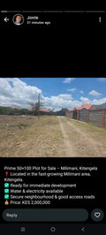 Prime 50×100 Plot for Sale - Milimani, Kitengela