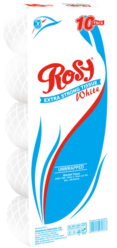Rosy White Toilet Tissue 10 Pack