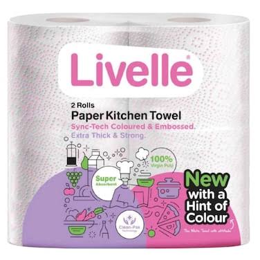 Livelle Kitchen Towel Pink Twin