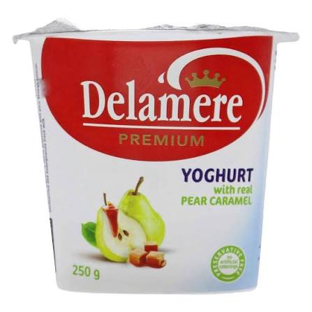 Delamere Premium Real Pear Caramel Yogurt 150Ml